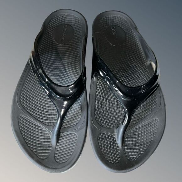 Adult Oofos OOLALA Black Recovery Sandals Size W 10 - Picture 2 of 5